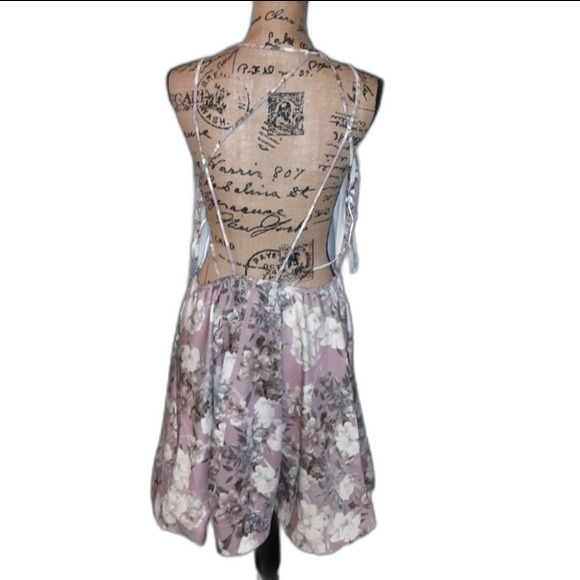 Trac 1XL Floral Print Strappy Plunging Back Dress - Picture 11 of 11